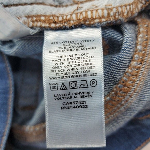 CC - Ann Taylor Loft Womens Shorts 0 Denim Blue Jean Mid Rise Dark Wash Stretch - Picture 6 of 7